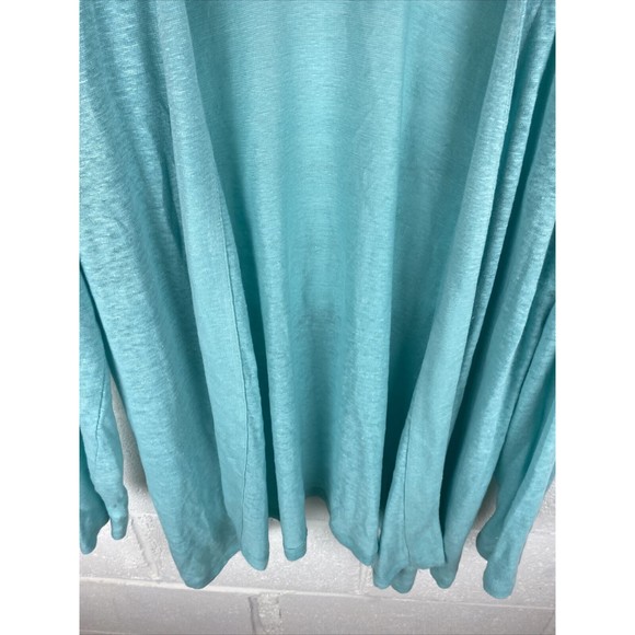 J. Jill Love Linen Cardigan Sweater Womens Medium P teal Knit cardigan - Picture 5 of 7